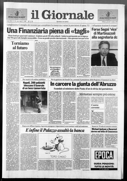 Il giornale : quotidiano del mattino